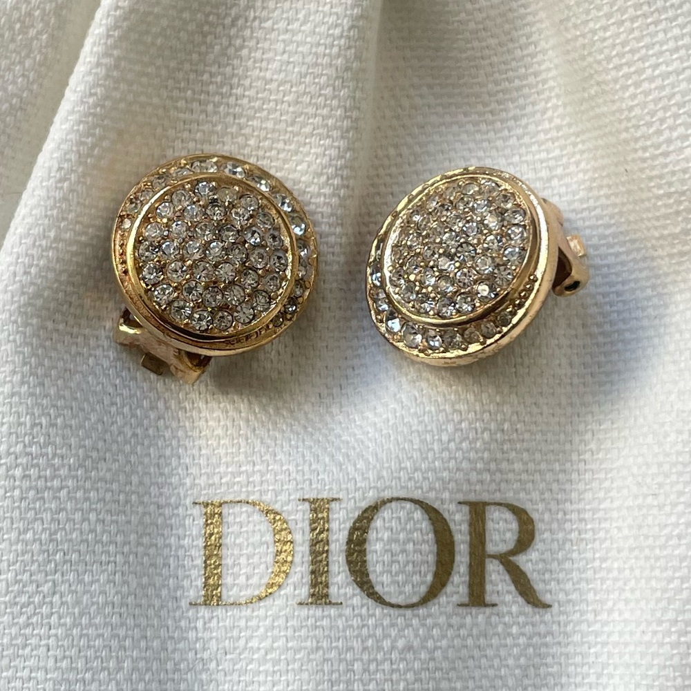 Christian Dior clip-on earrings-vintage - Picture 1 of 5